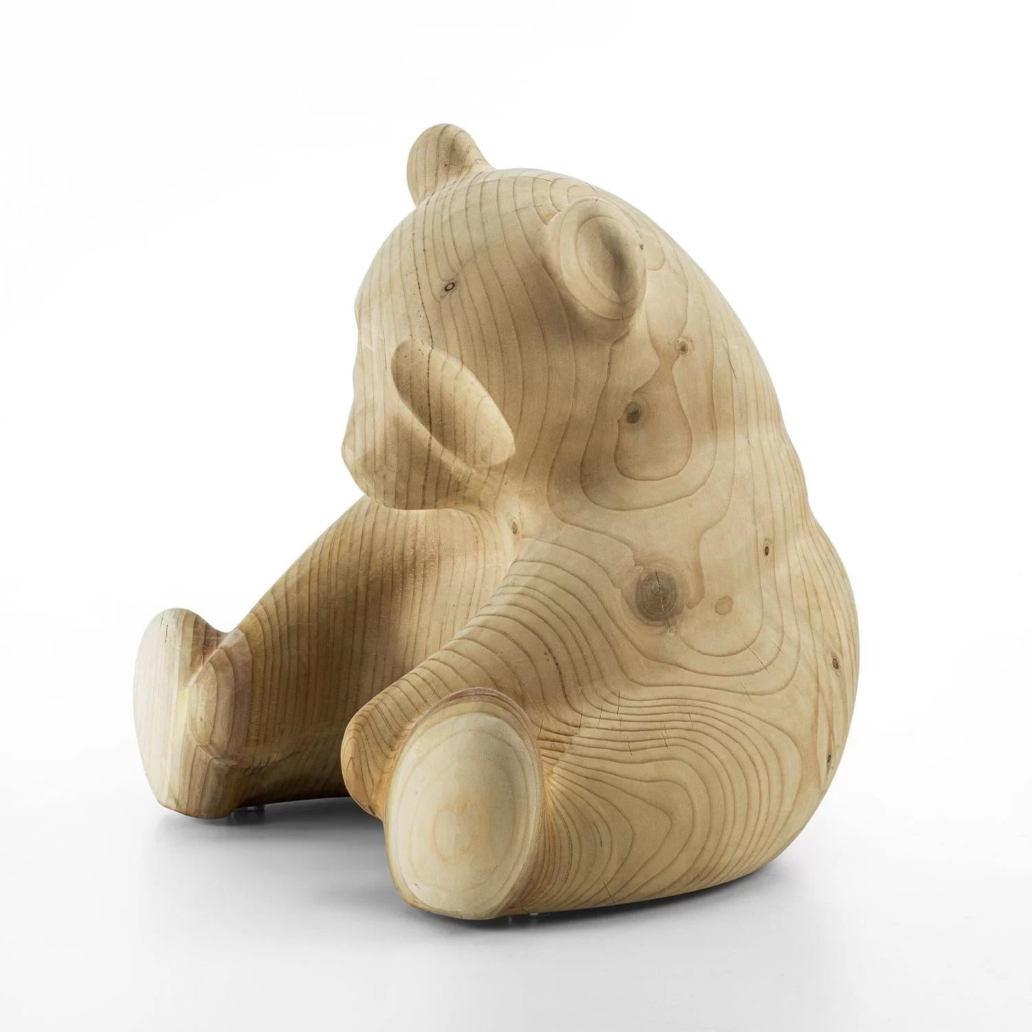 Contemporary Panda Solid Wood Sculpture, Designed by Setsu & Shinobu ITO For Sale