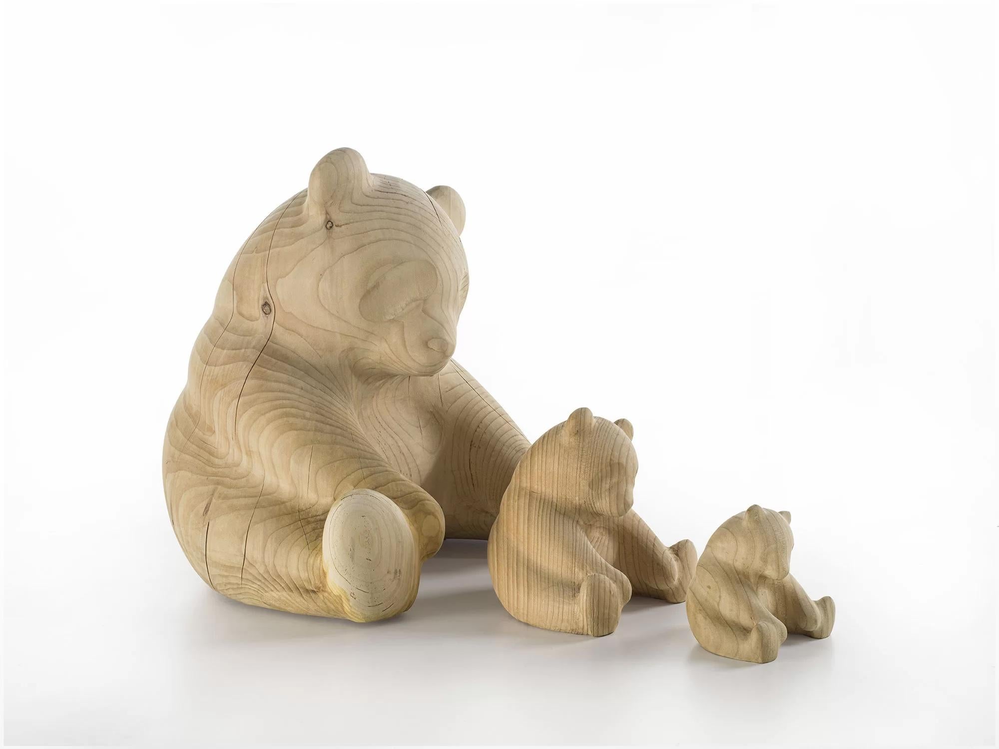 Panda Solid Wood Sculpture, Designed by Setsu & Shinobu ITO For Sale 1