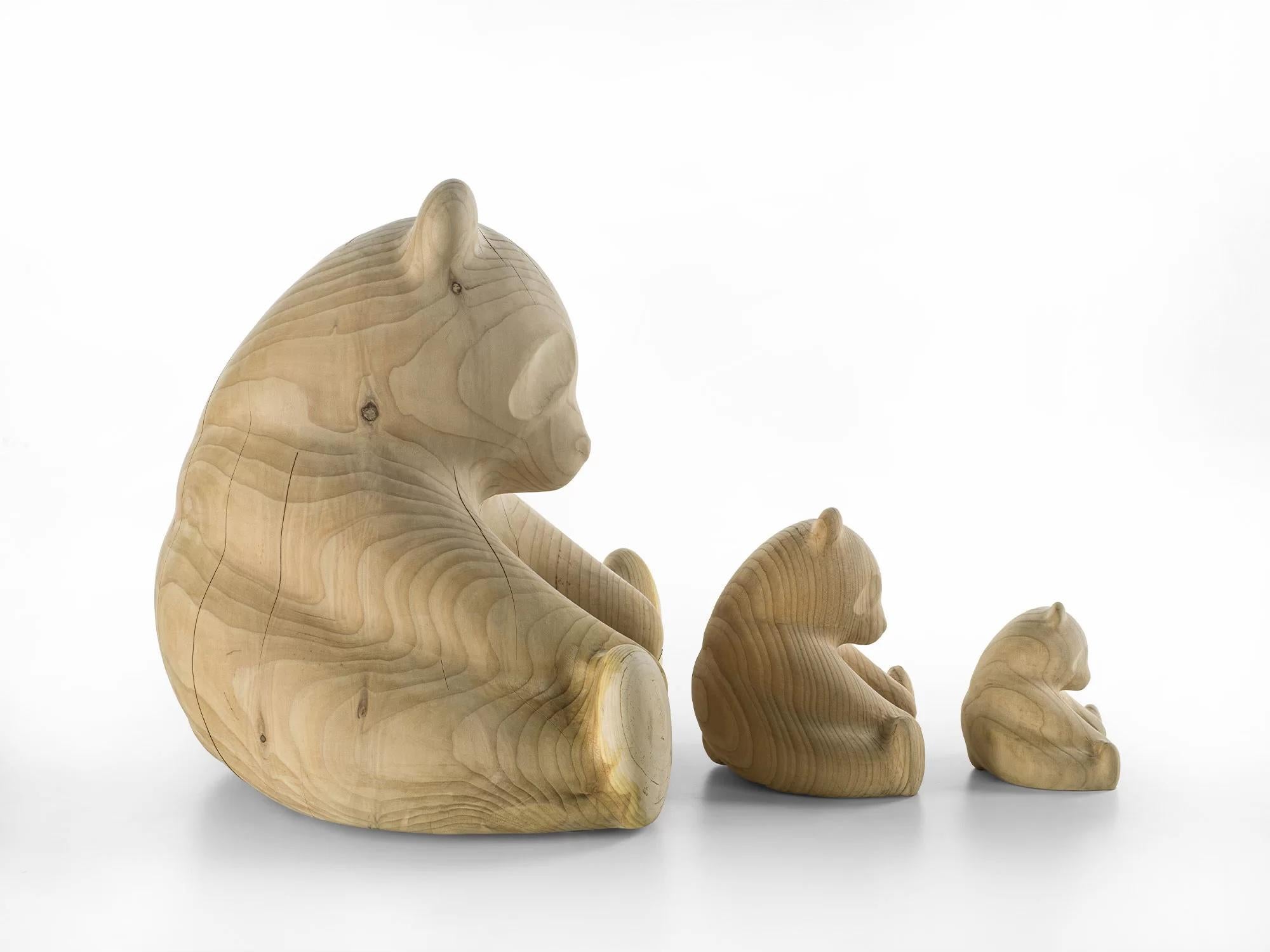 Panda Solid Wood Sculpture, Designed by Setsu & Shinobu ITO For Sale 2