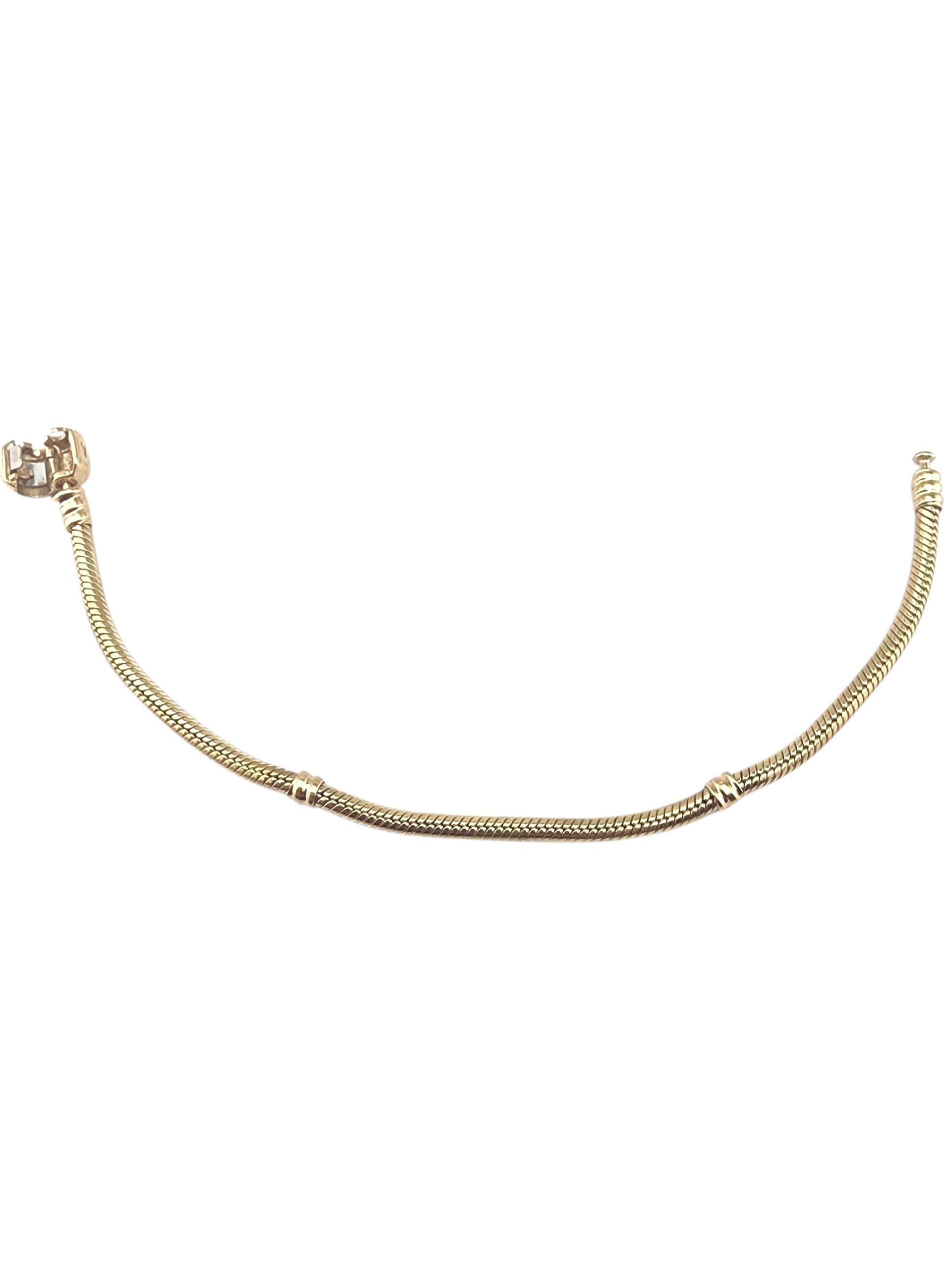 Bracciale charme Pandora in oro giallo massiccio 14 carati da 7,5