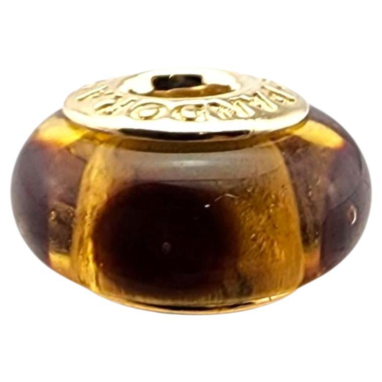 Pandora 14 Karat Gelbgold Braun Mystic Murano Perle 750402 #23365