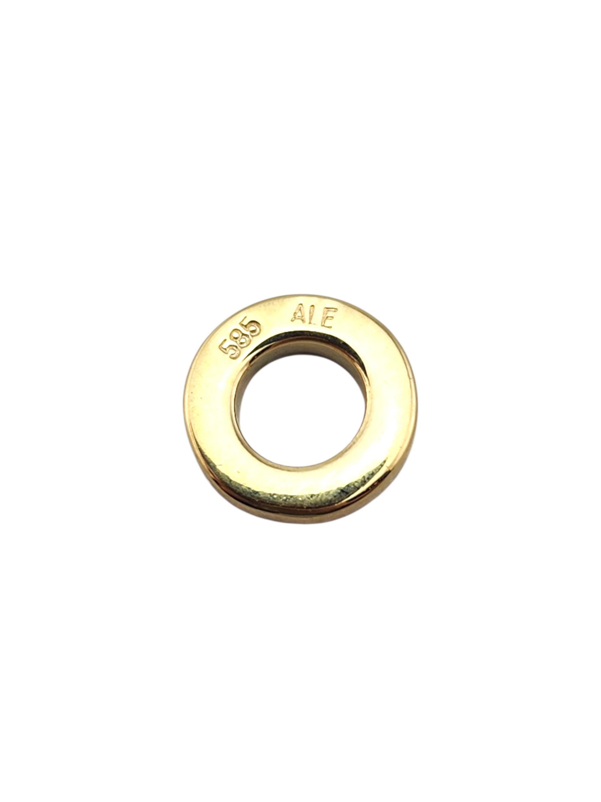 Charm distanziatore piatto Pandora in oro giallo 14 carati 750130 #23378 In condizioni buone in vendita a Washington Depot, CT