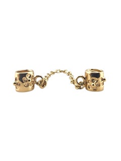 Pandora, fiore in oro giallo 750312, charme a catena di sicurezza #23372
