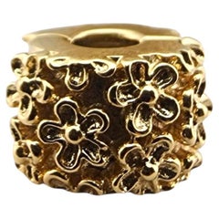 Pandora 14 Karat Gelbgold Goldene Blume Clip Perle 750507 #23382