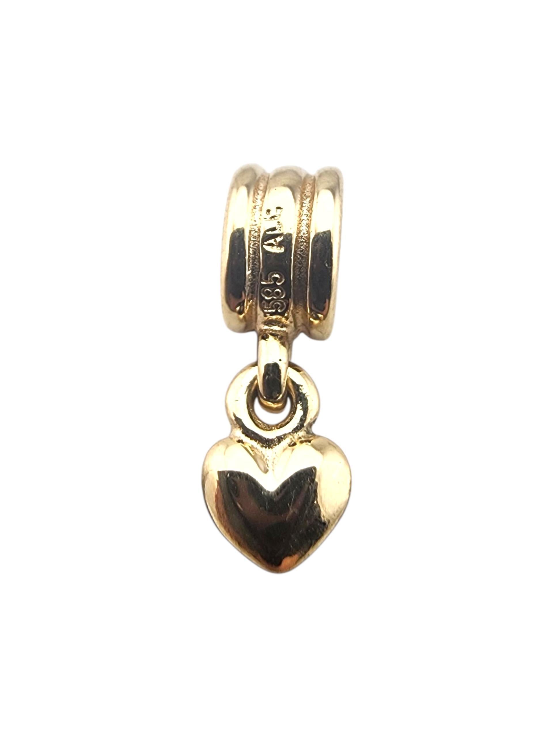 Contemporaneo Pandora, oro giallo 14 carati, Charm a forma di cuore pendente 750198 #23366 in vendita