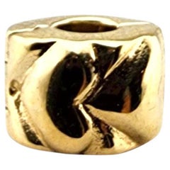 Pandora 14 Karat Gelbgold Herz Clip Charme 750243 #23373