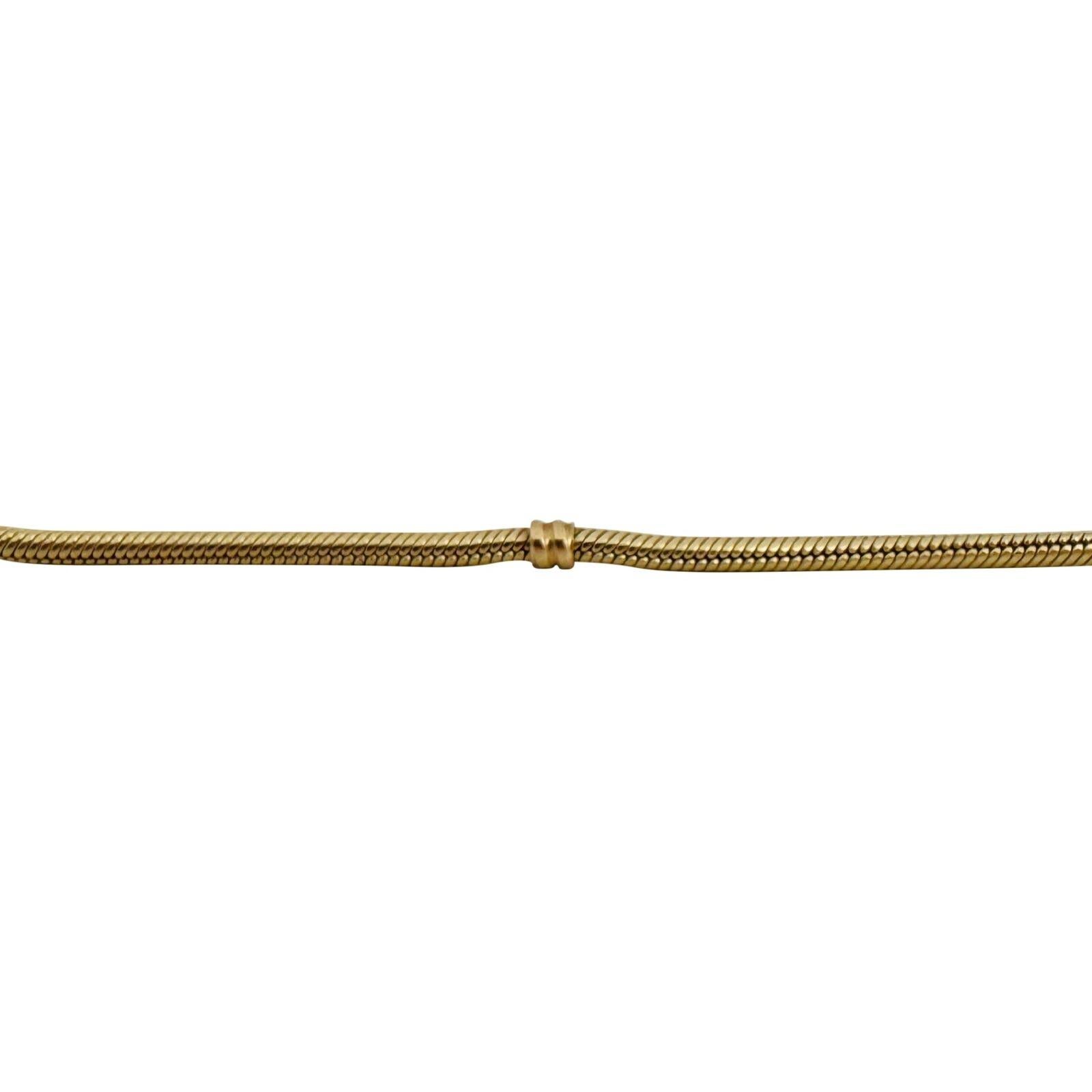 Pandora Schlangenarmband aus 14 Karat Gelbgold mit Fassverschluss im Zustand „Gut“ in Guilford, CT