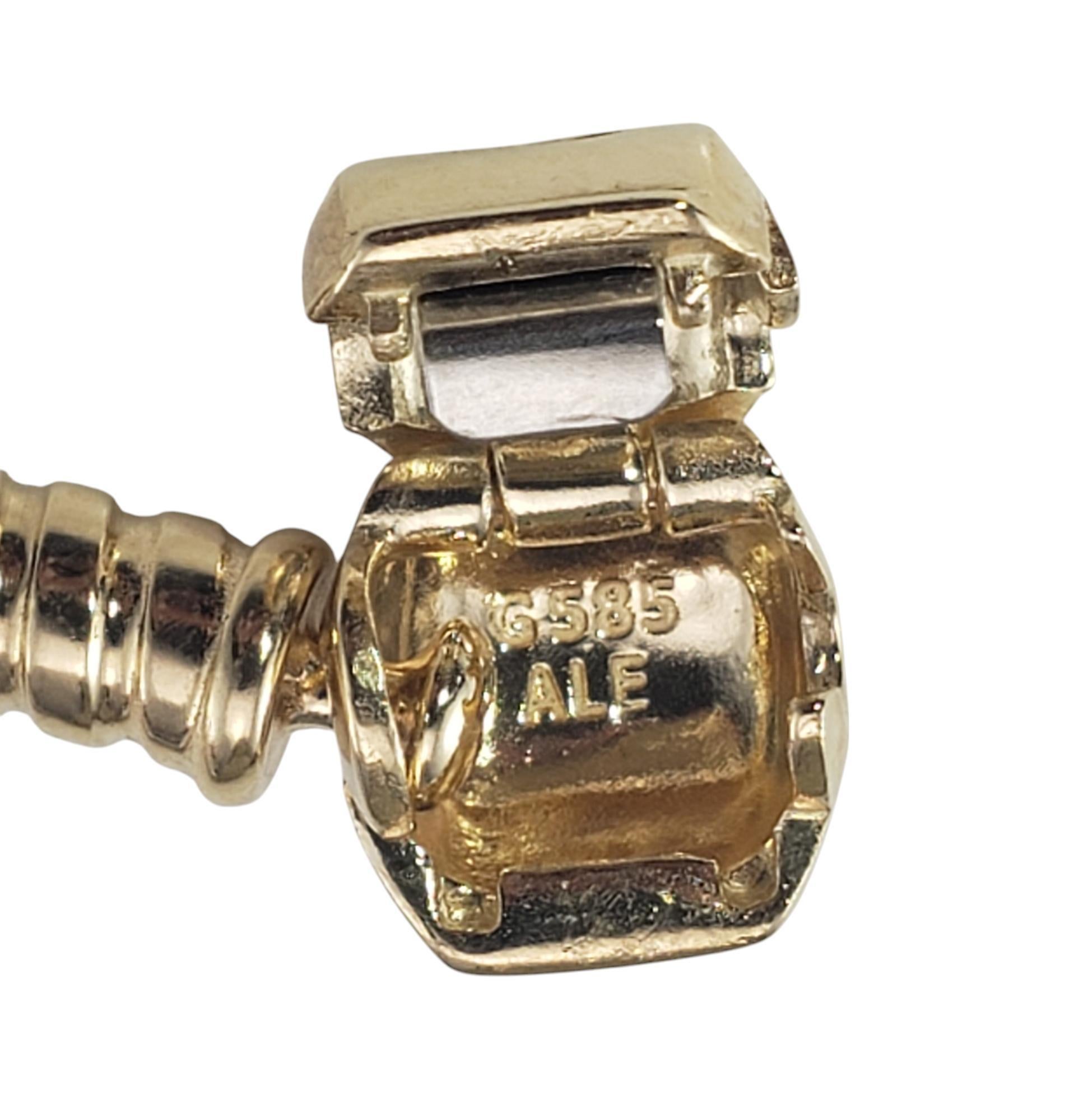 Pandora Bracelet à breloques en or jaune 14 carats avec chaîne serpent #20755 Pour femmes en vente
