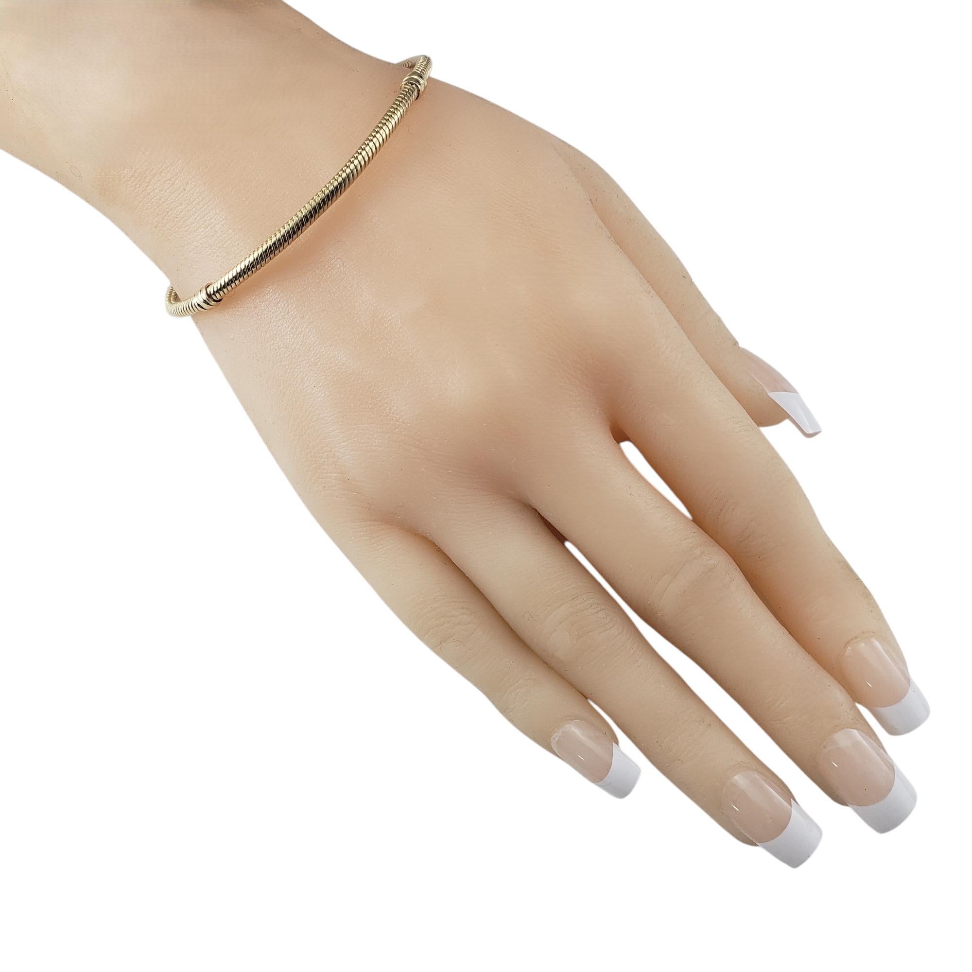 Pandora Bracelet à breloques en or jaune 14 carats avec chaîne serpent #20755 en vente 2