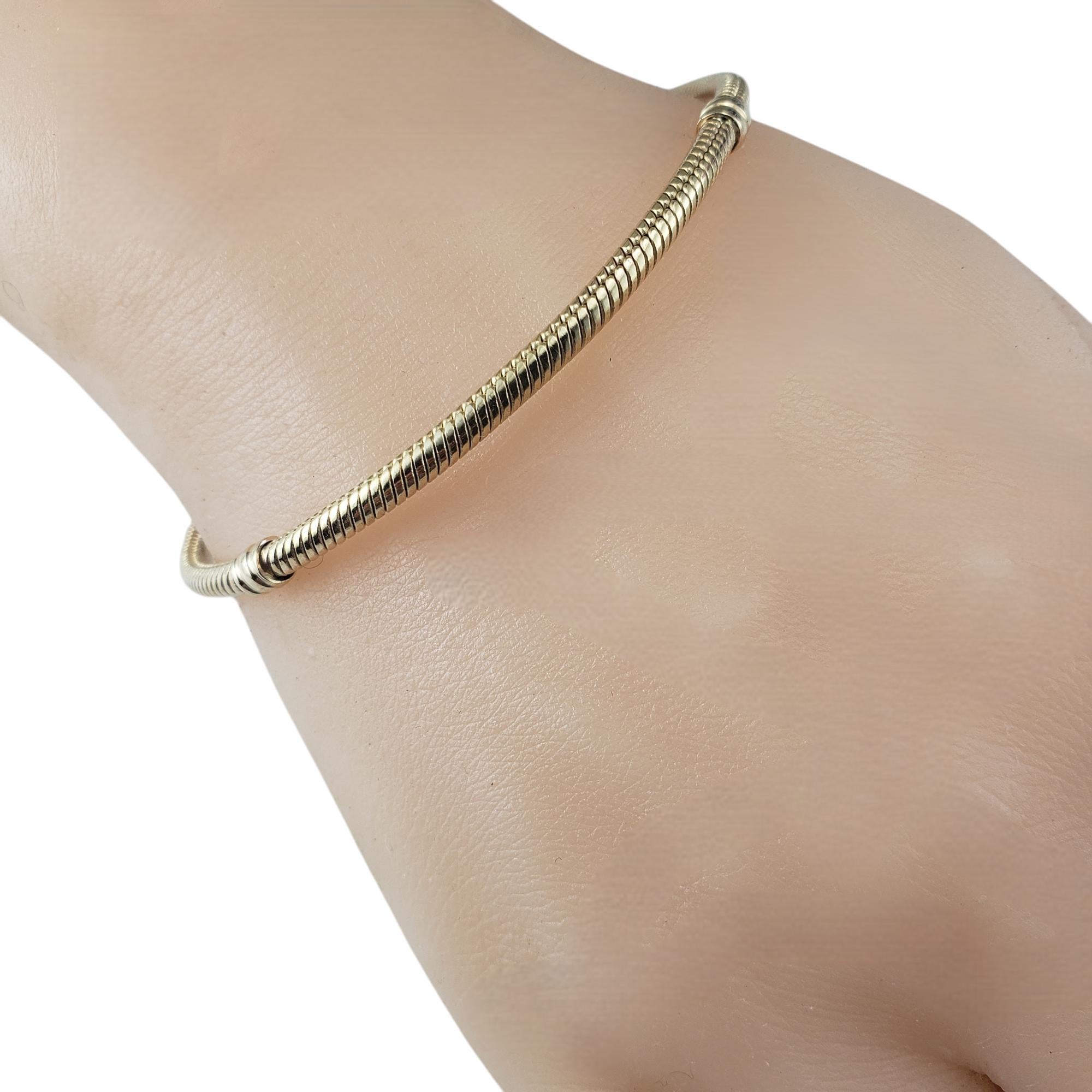 Pandora Bracelet à breloques en or jaune 14 carats avec chaîne serpent #20755 en vente 3