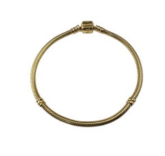Pandora 14 Karat Gelbgold Schlangenkette Charm-Armband #20755