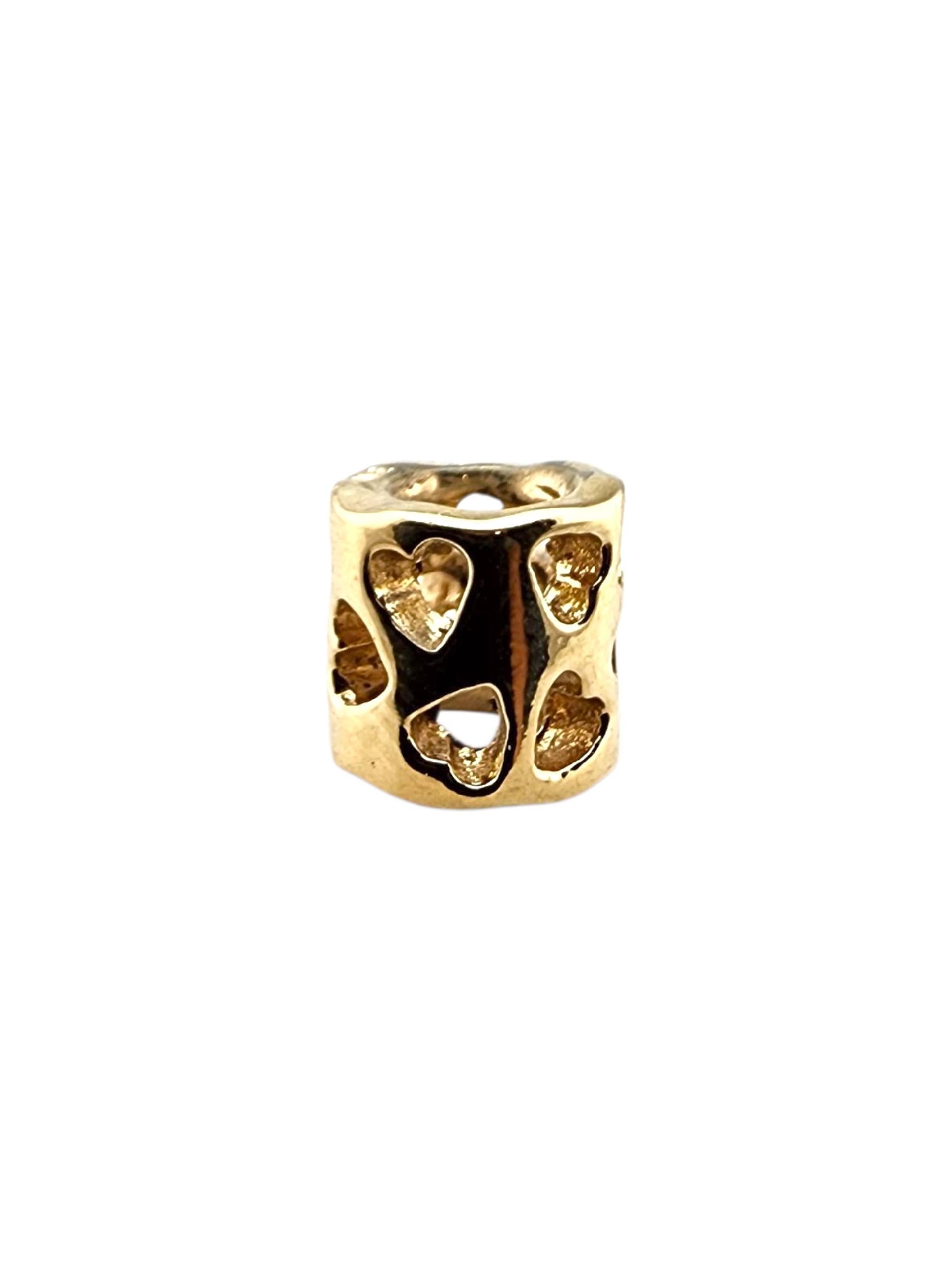 Pandora, oro giallo 14 carati, Tunnel dell'Amore, Charm 750299 #23374