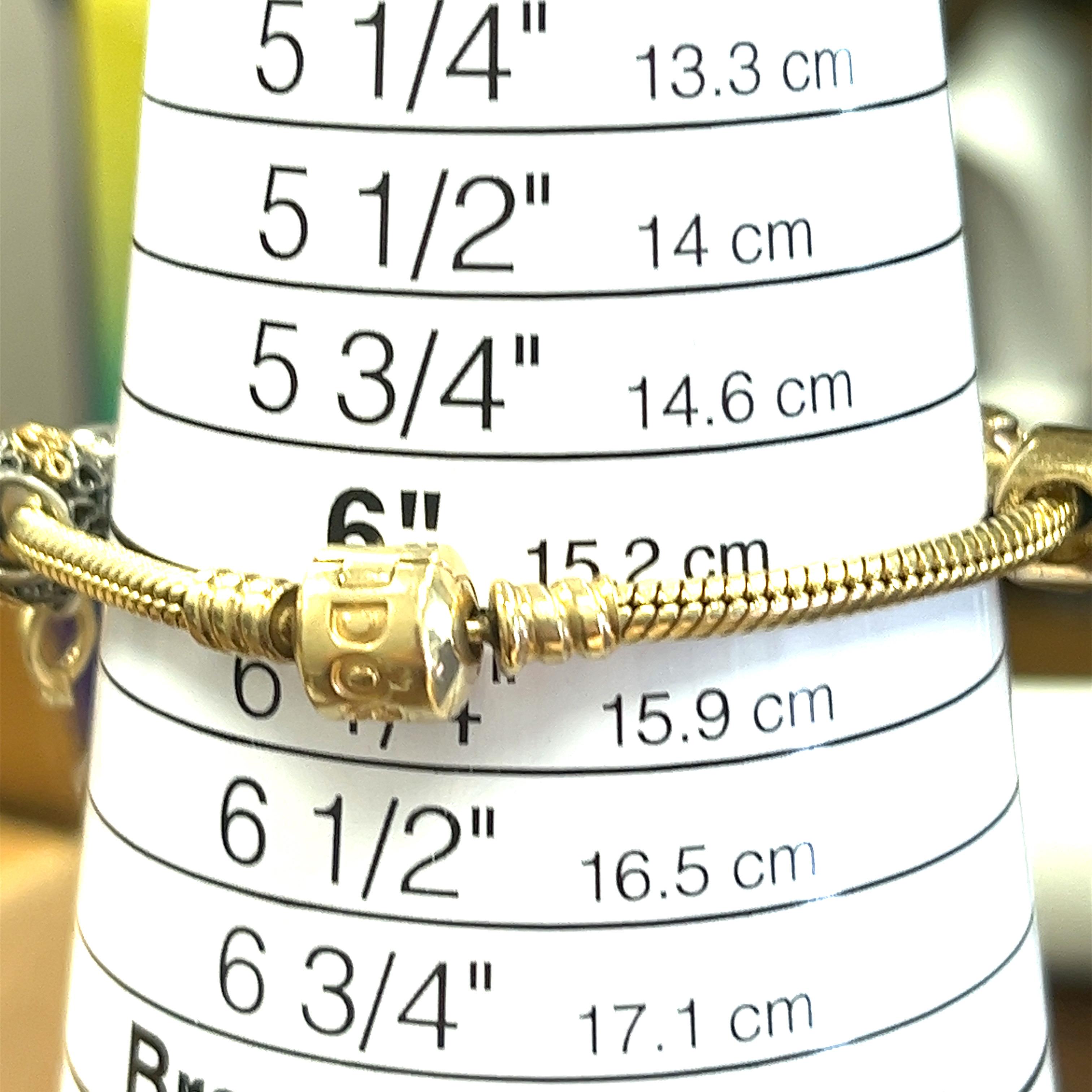 Pandora 14k Gold Charm Bracelet with 10 Charms 1