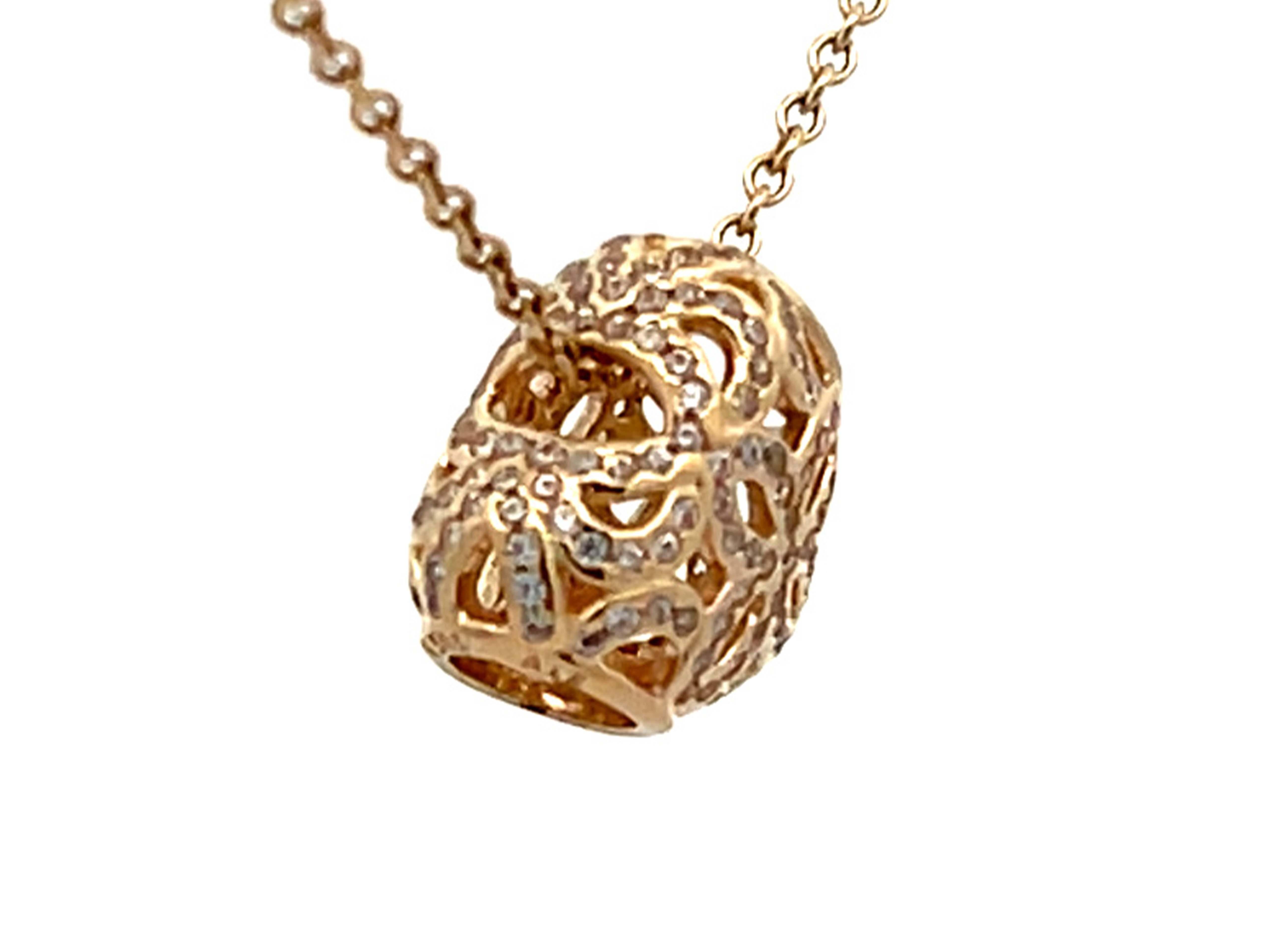 Collier Pandora en or 14 carats en forme de coeur Pour femmes en vente