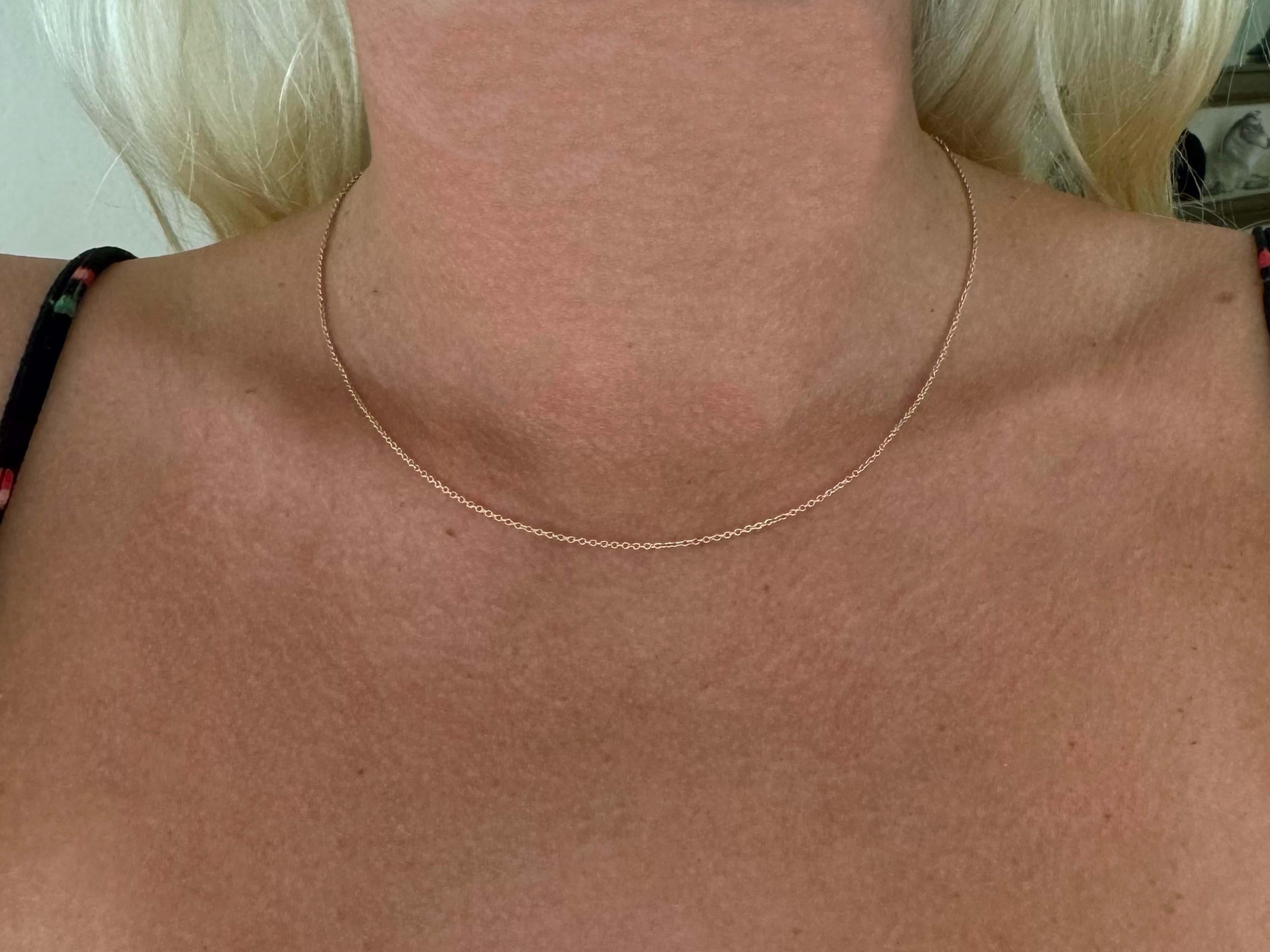 Solid 14k gold Pandora chain necklace. Weighs 1.9 grams. Chain is 15