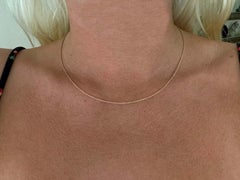 Pandora Collar de cadena de oro macizo de 14 quilates