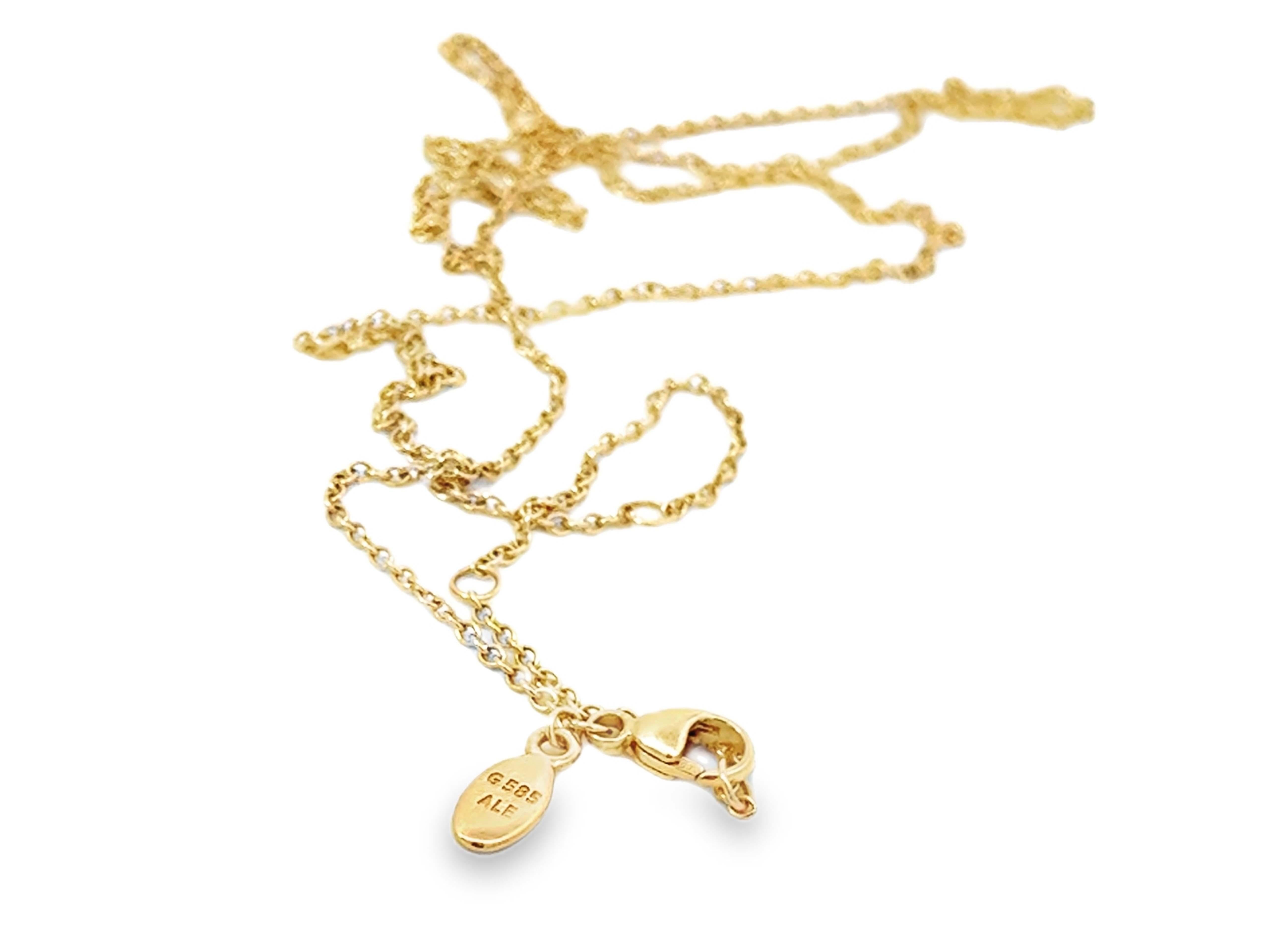 Pandora 14K Solid Gold Chain Necklace In Excellent Condition For Sale In Honolulu, HI