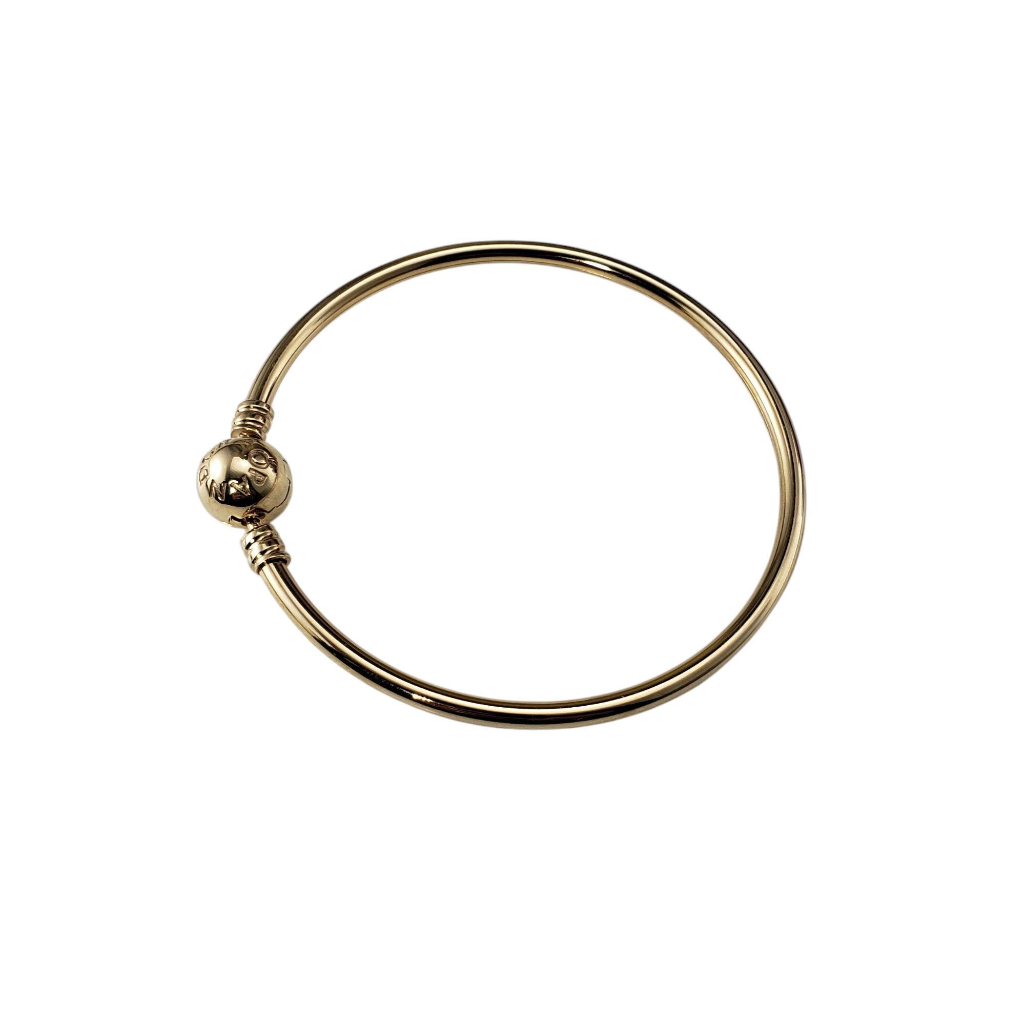 Contemporary Pandora 14K Solid Yellow Gold Bangle Bracelet #20976