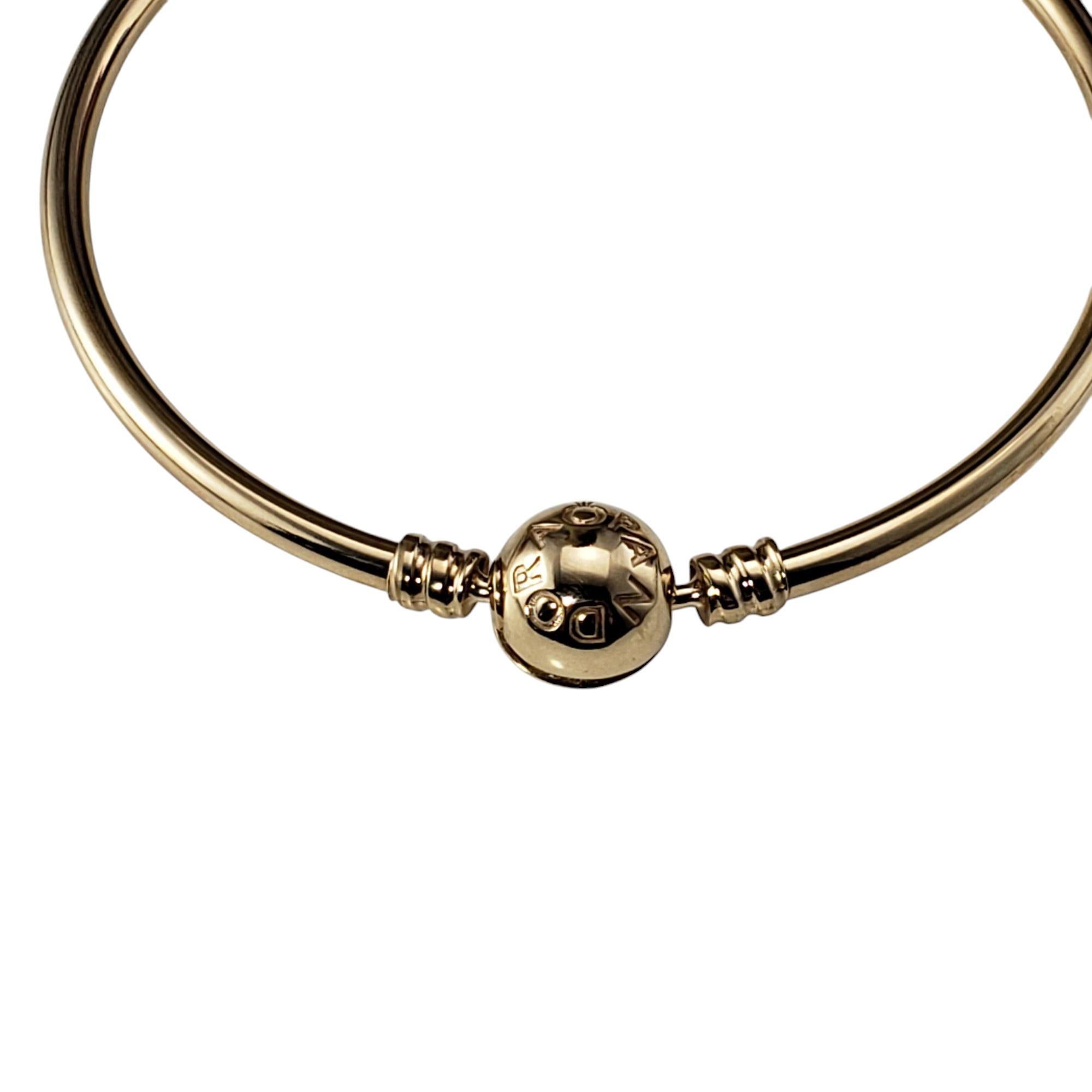 Pandora 14K Solid Yellow Gold Bangle Bracelet #20976 In Good Condition In Washington Depot, CT