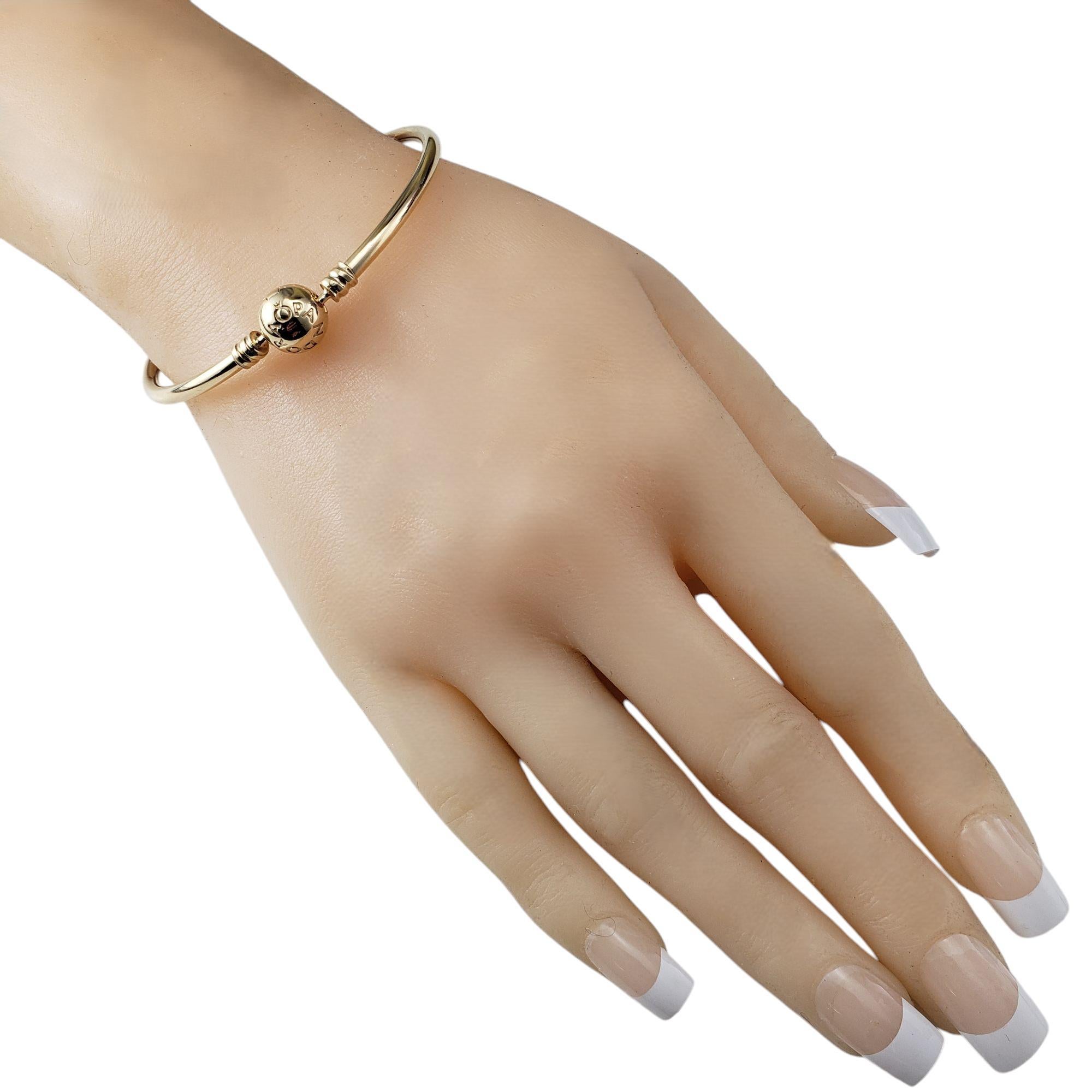 Pandora 14K Solid Yellow Gold Bangle Bracelet #20976 1