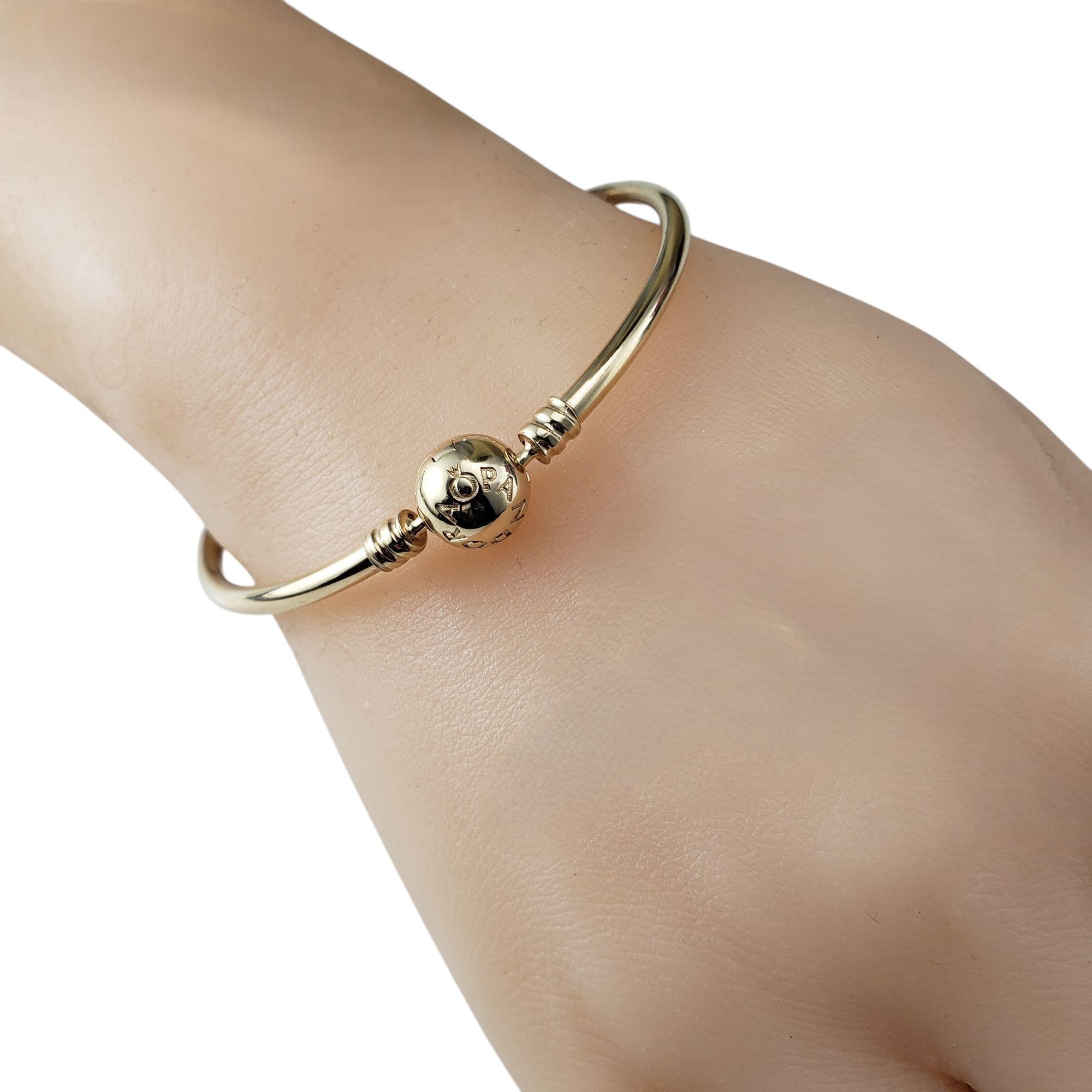Pandora 14K Solid Yellow Gold Bangle Bracelet #20976 2