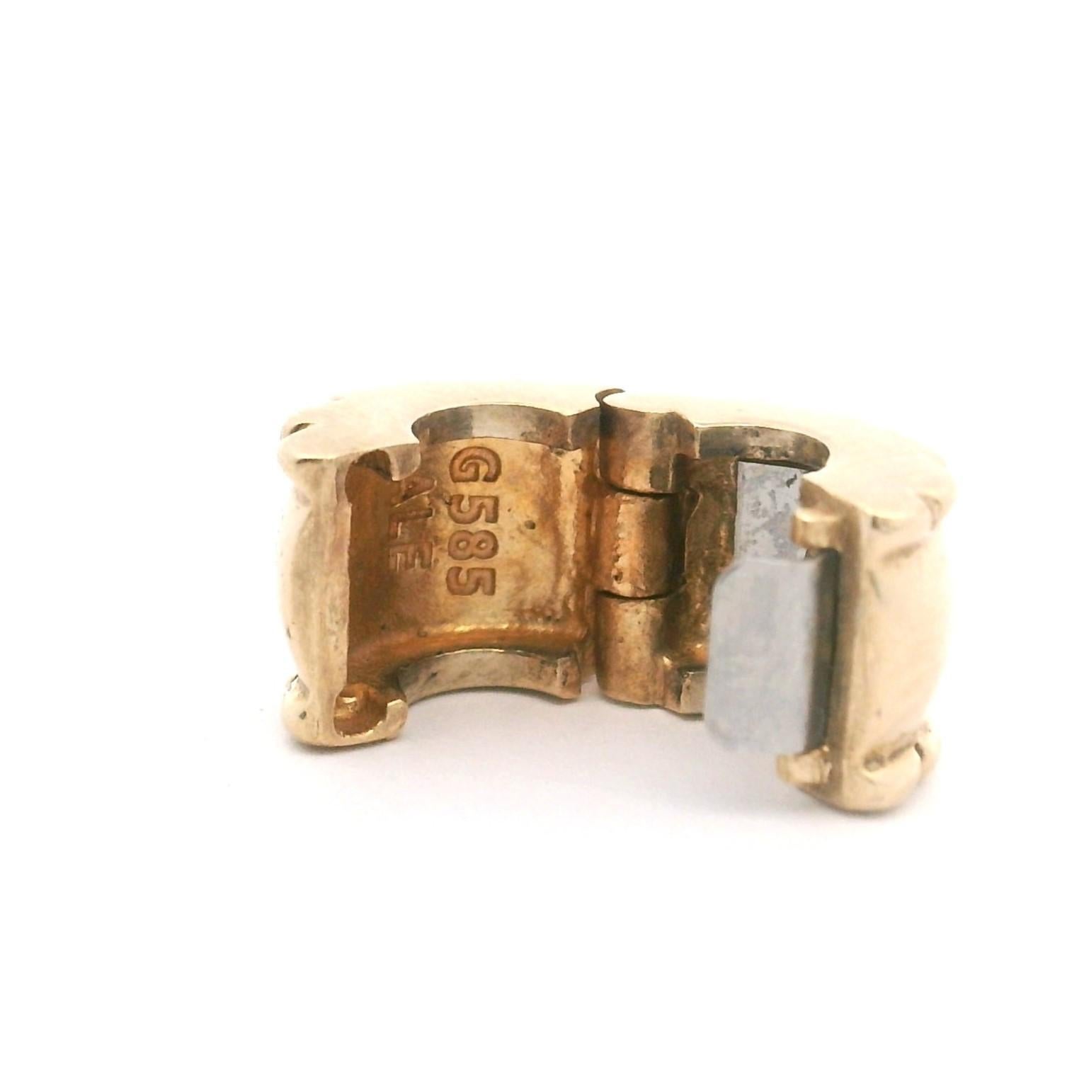 Women's Pandora 14k Yellow Gold Beveled Clip Charm 750256 Retired