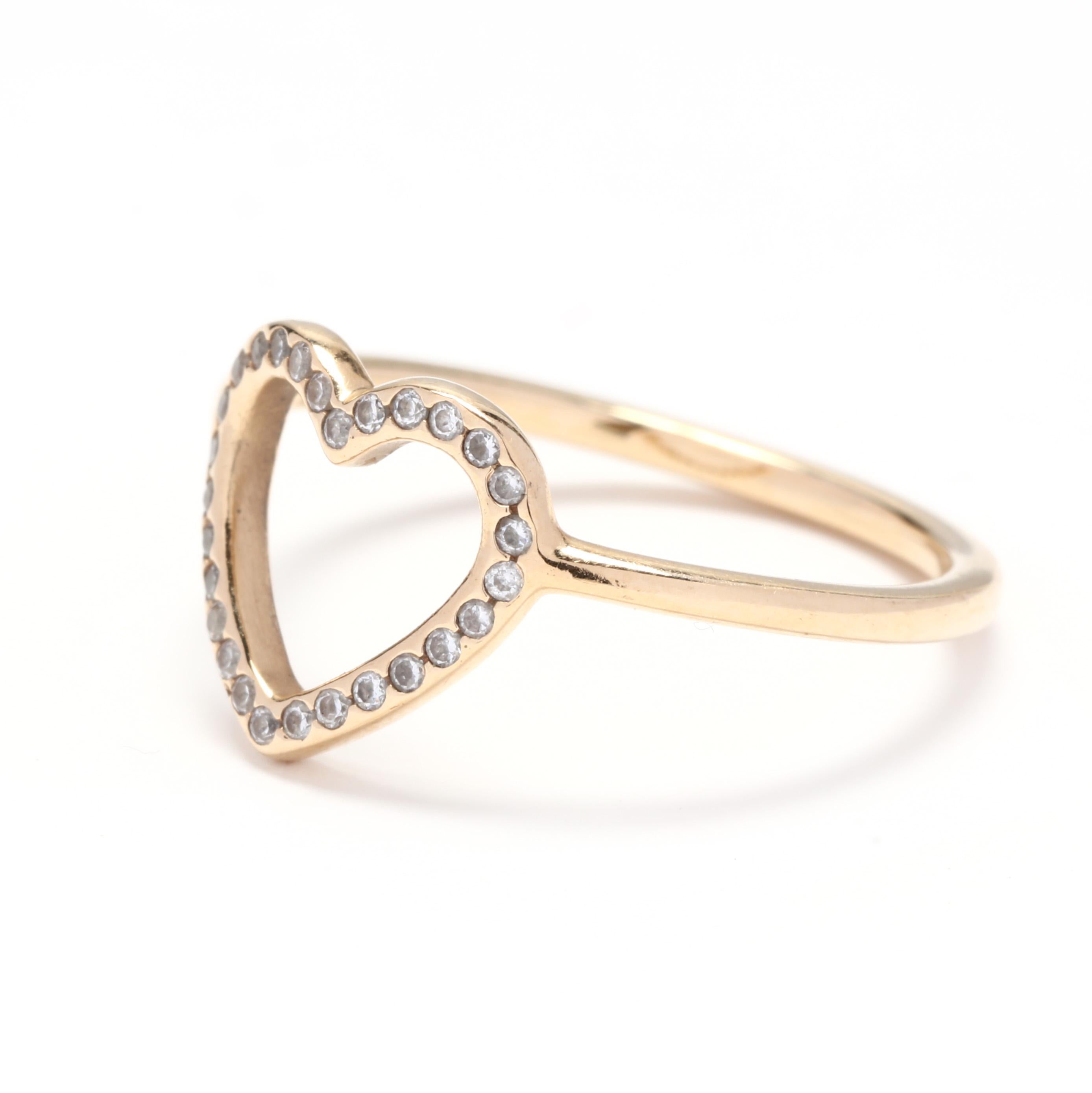 pandora 14k gold heart ring