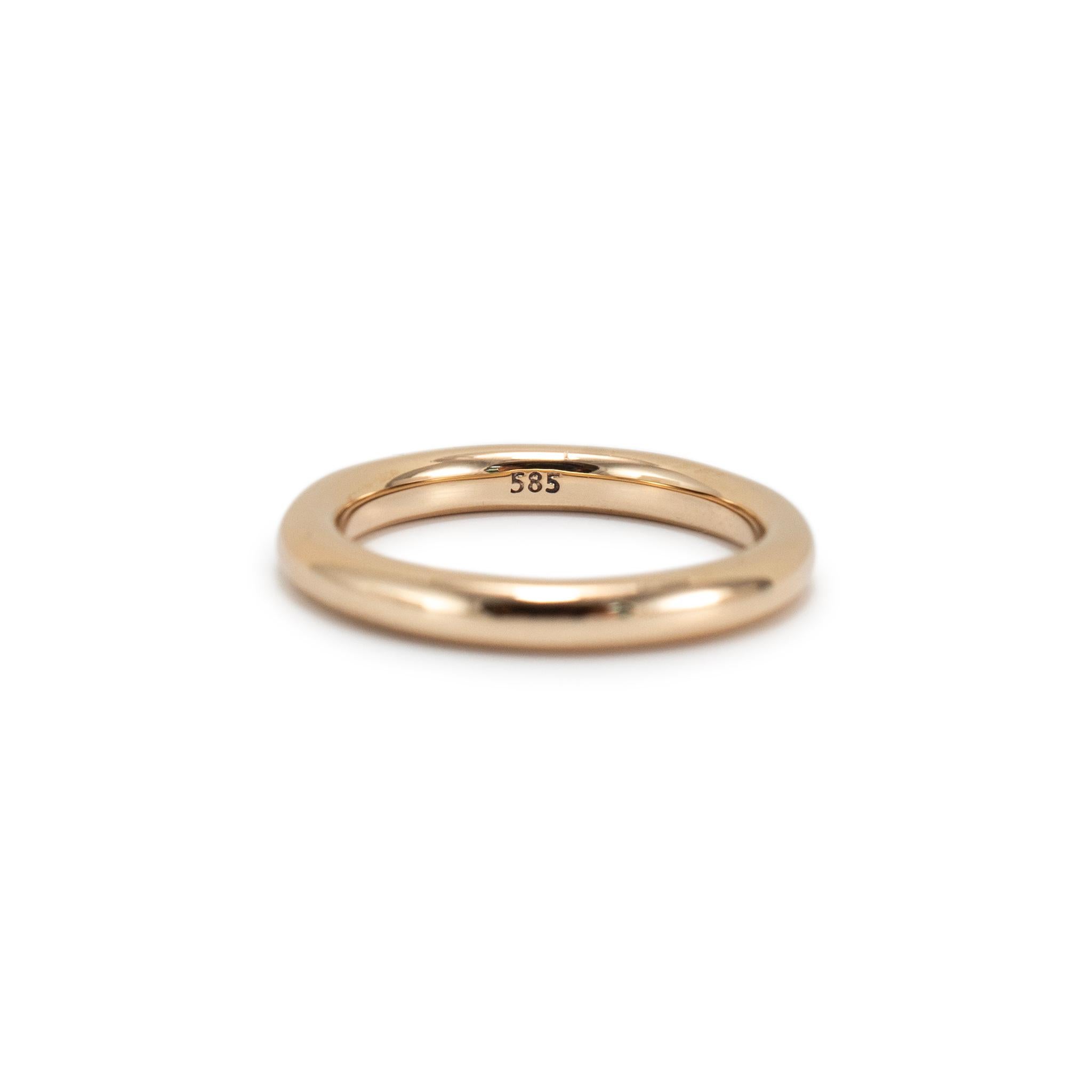 Pandora Alianza de Boda Confort Fit Oro Amarillo 14K en venta 1