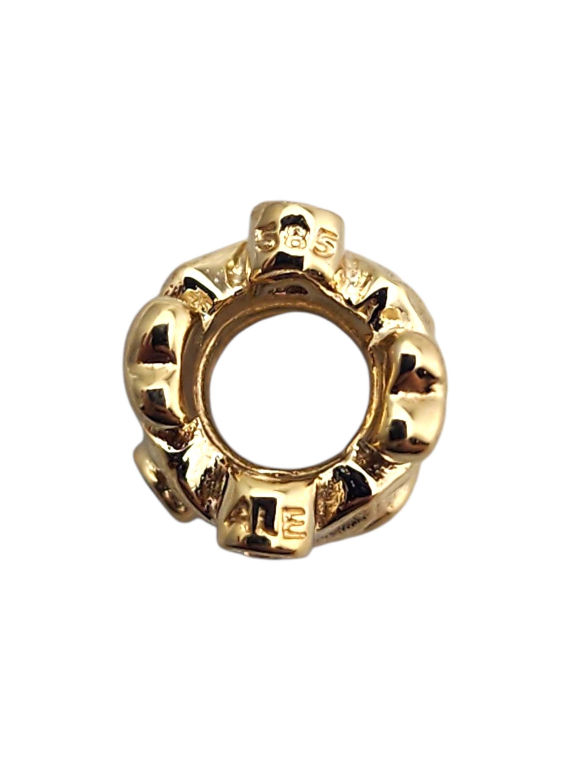 Pandora breloque fruit éternel en or jaune 14K avec diamant 750435D #23513 Bon état - En vente à Washington Depot, CT