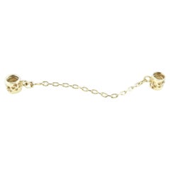 Pandora 14K Yellow Gold Flower Safety Chain Retired # 750312