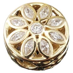 Pandora 14K Gelbgold Opulente Blumen-Clip-Charm #18000