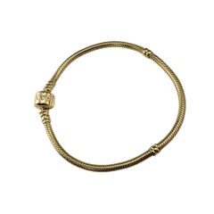 Pandora 14K Yellow Gold Snake Chain Charm Bracelet #20767