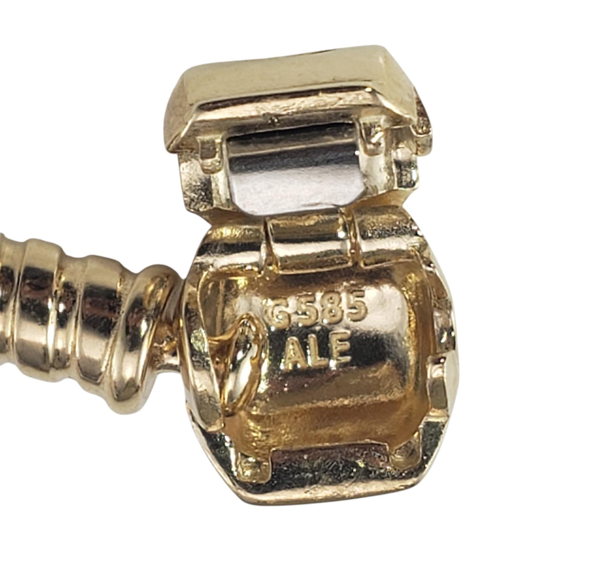 Pandora Bracelet à breloques en or jaune 14 carats avec chaîne serpent #20767 Pour femmes en vente