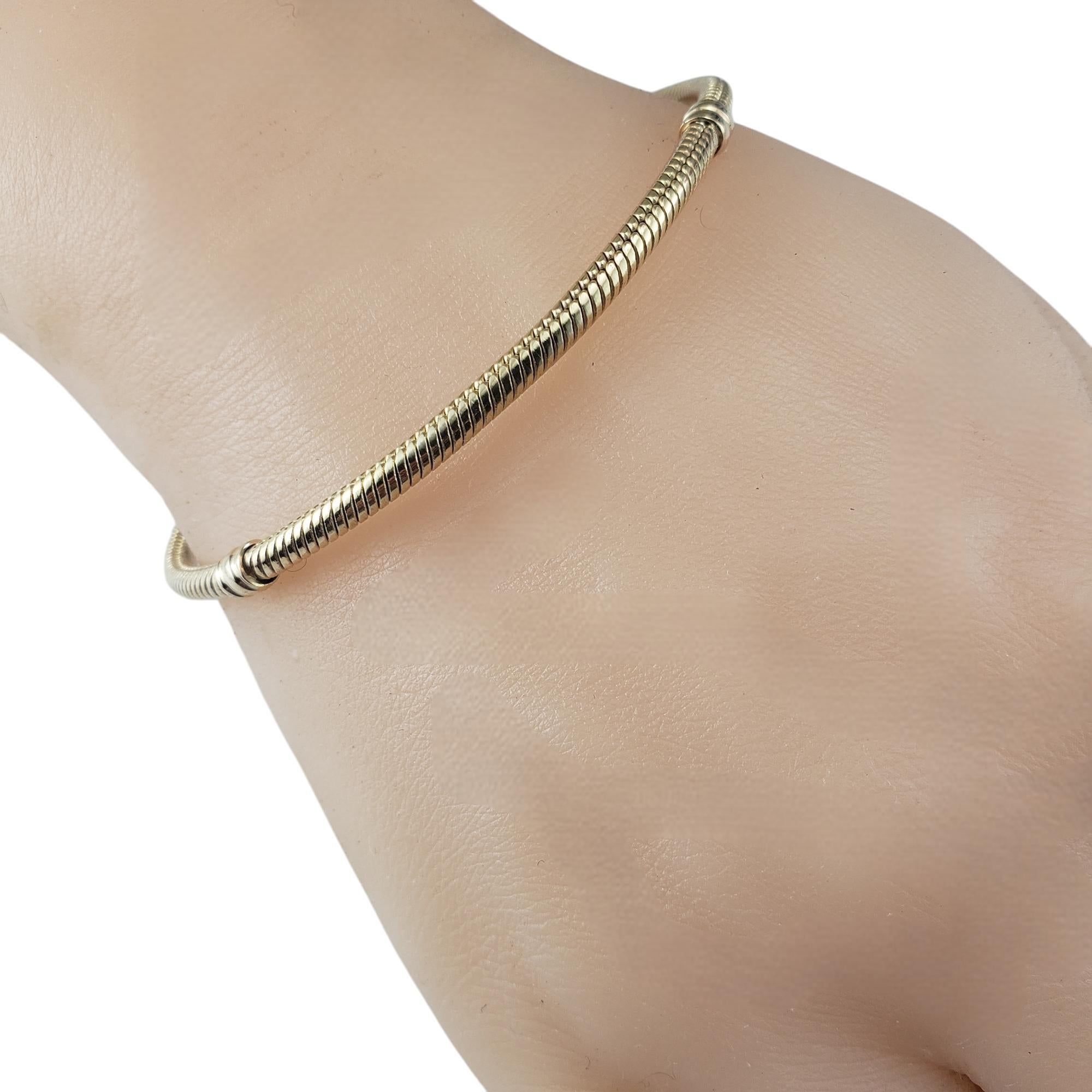Pandora Bracelet à breloques en or jaune 14 carats avec chaîne serpent #20767 en vente 3