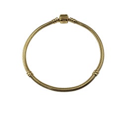 Pandora 14K Gelbgold Schlangenkette Charm-Armband #20767