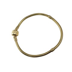 Pandora 14K Yellow Gold Snake Chain Charm Bracelet #20779