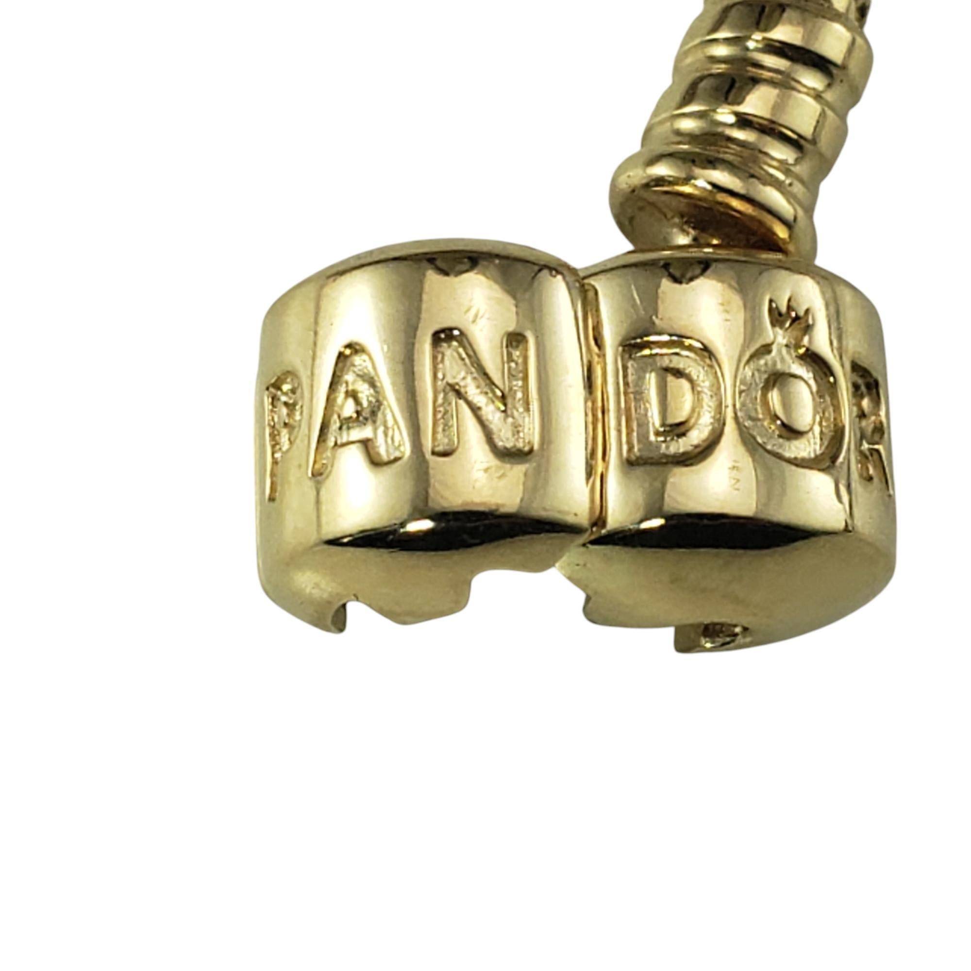 Pandora 14K Yellow Gold Snake Chain Charm Bracelet #20779 For Sale 1