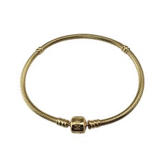 Pandora 14K Gelbgold Schlangenkette Charm-Armband #20779