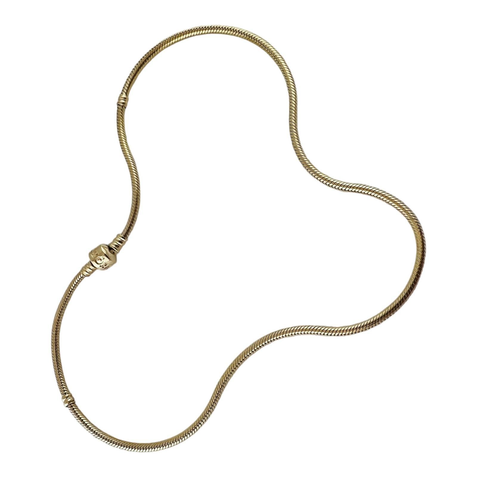 Pandora 14K Yellow Gold Snake Chain Necklace 17.5