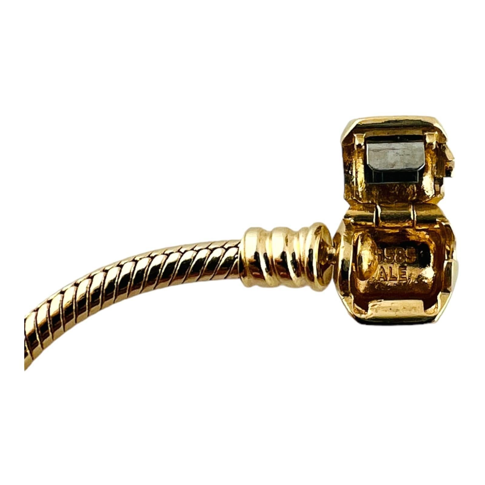 pandora 14k gold snake chain necklace
