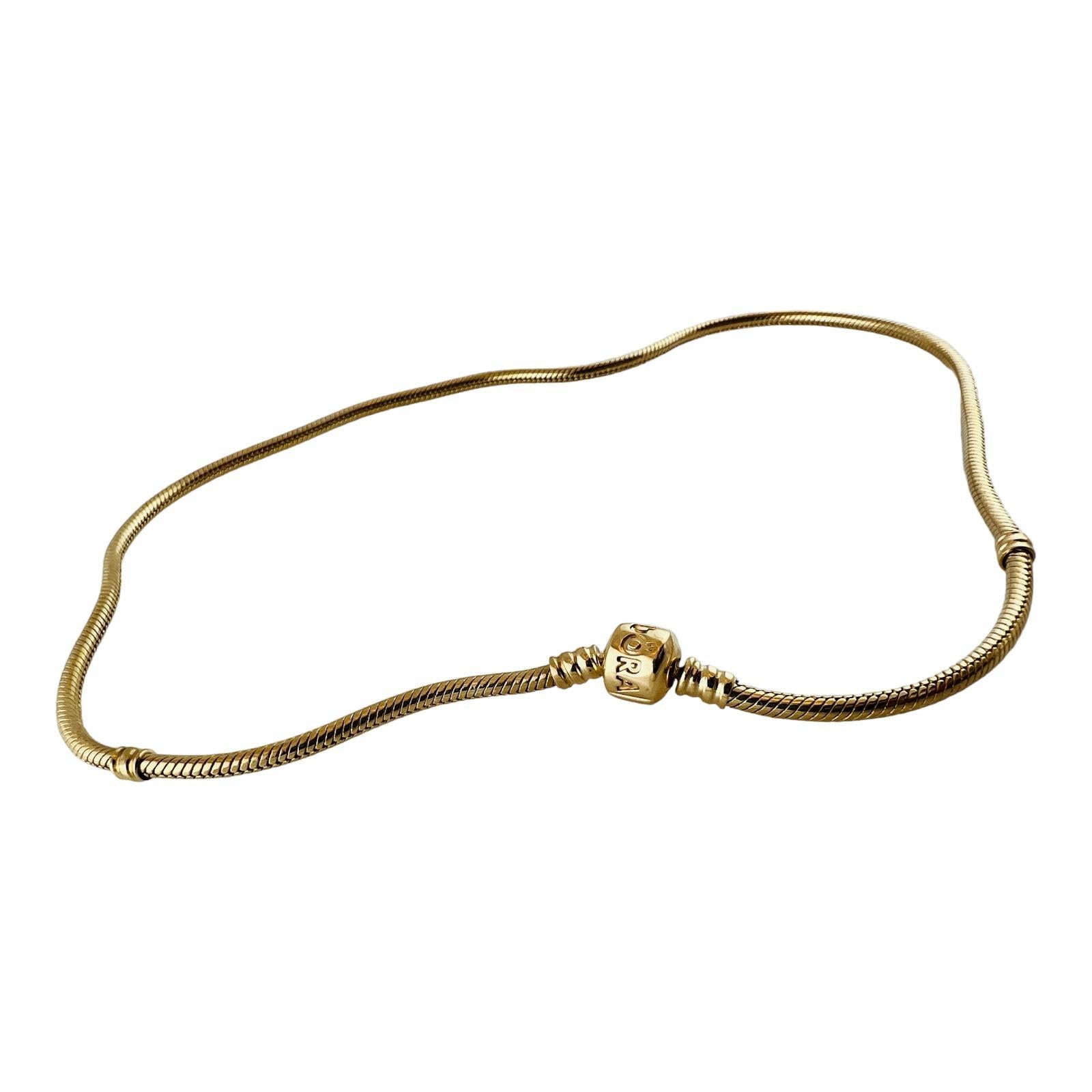 gold pandora snake chain necklace