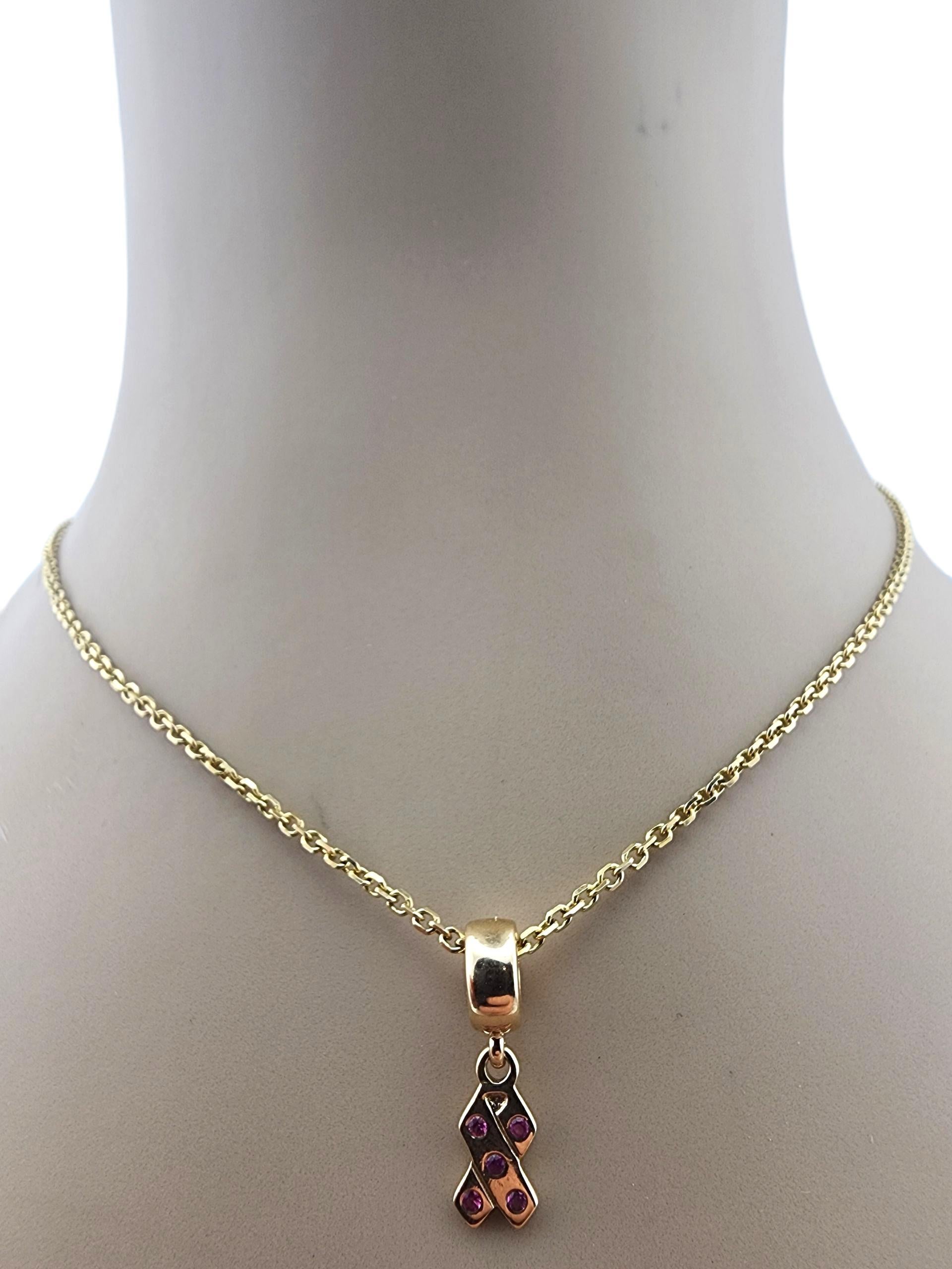 Pandora Or jaune 14K Ruban Susan Komen pour le cancer du sein 750342PSA  #23371 en vente 3