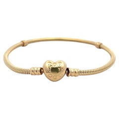 Bracciale a catena in oro giallo 14 carati Pandora da 19,50 grammi e 7,75 pollici