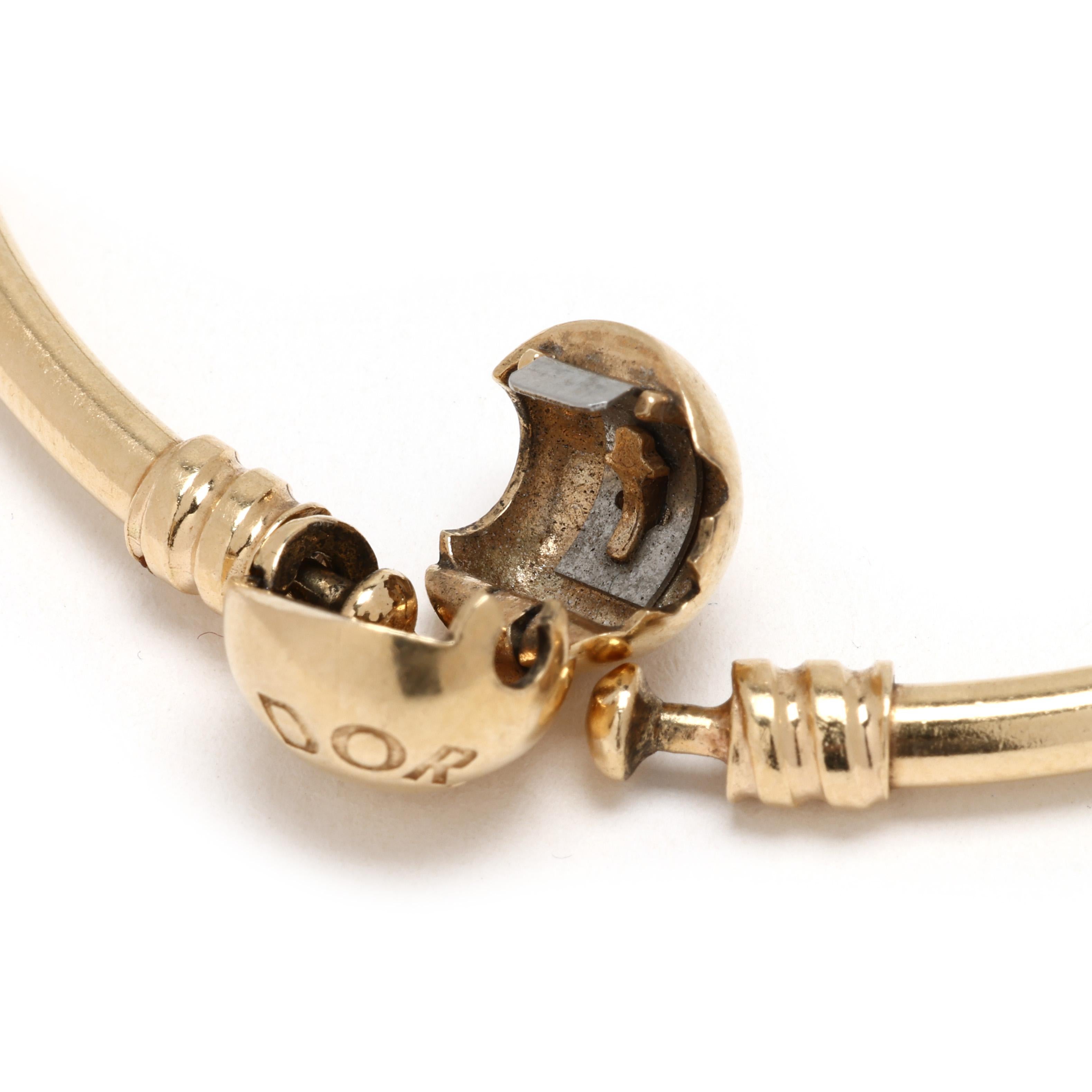 PANDORA ALE Bangle Bracelet, 14k Yellow Gold, Circumference 7 Inches 2