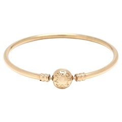 PANDORA ALE Bangle Bracelet, 14k Yellow Gold, Circumference 7 Inches