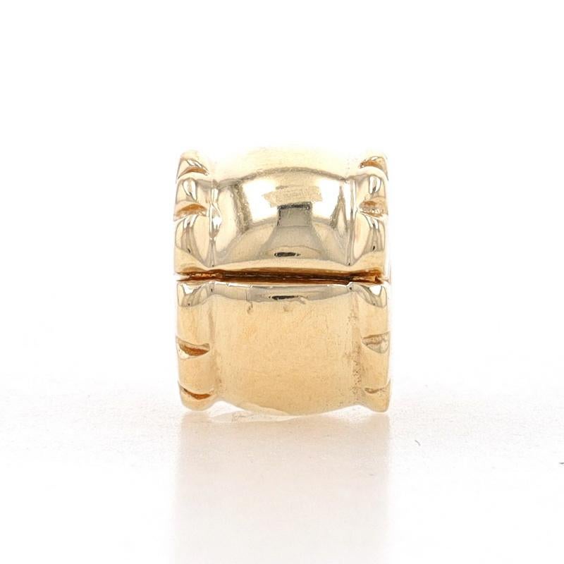 Pandora abgeschrägter Clip-Charm - Gelbgold 14k Perlen 750256 im Zustand „Hervorragend“ in Greensboro, NC