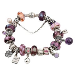 Used Pandora Bracelet with Numerous Charms