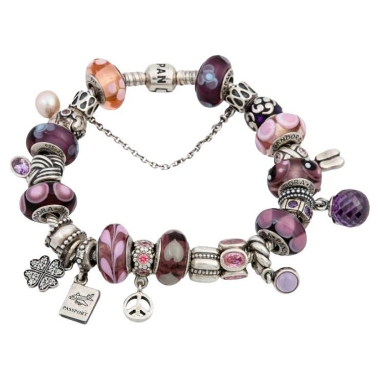 Pandora Bracelet with Numerous Charms For Sale at 1stDibs