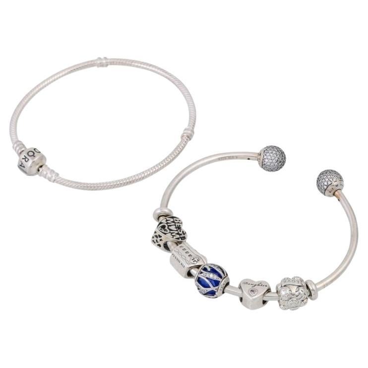 Pandora Bundle of 1 Bracelet and 1 Bangle For Sale
