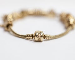 Pandora Charm Bracelet 14 Karat Yellow Gold